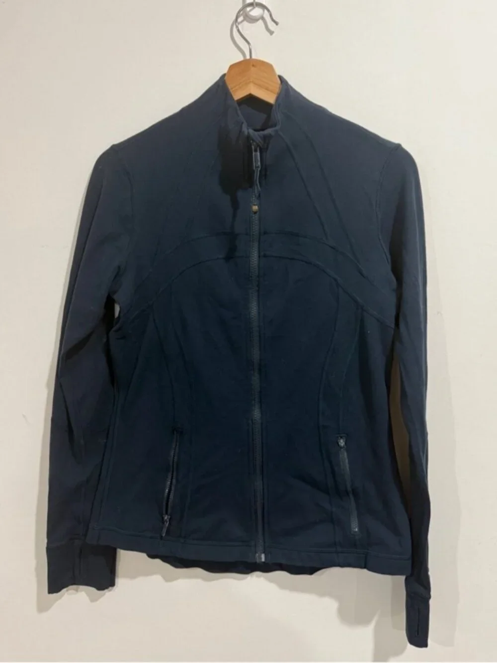 Lululemon Navy Blue Zip Up Athletic Jacket Size 10 Women’s Activewear